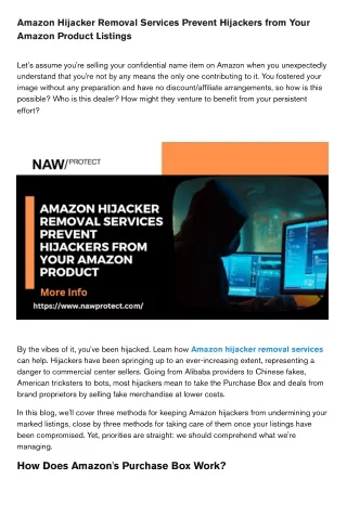 amazon hijacker removal services prevent