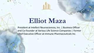 Elliot Maza - A Dynamic Professional From Fort Lee, NJ