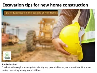 Tips for Excavation in the Building of New Homes