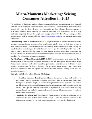 micro moments marketing seizing consumer