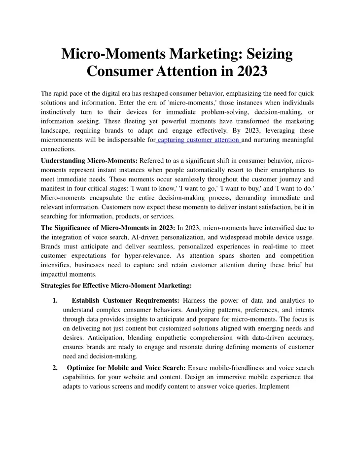 micro moments marketing seizing consumer