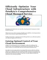 Efficiently Optimize Your Cloud Infrastructure with PetaBytz - slide 1