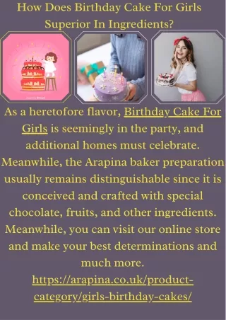 How Does Birthday Cake For Girls Superior In Ingredients