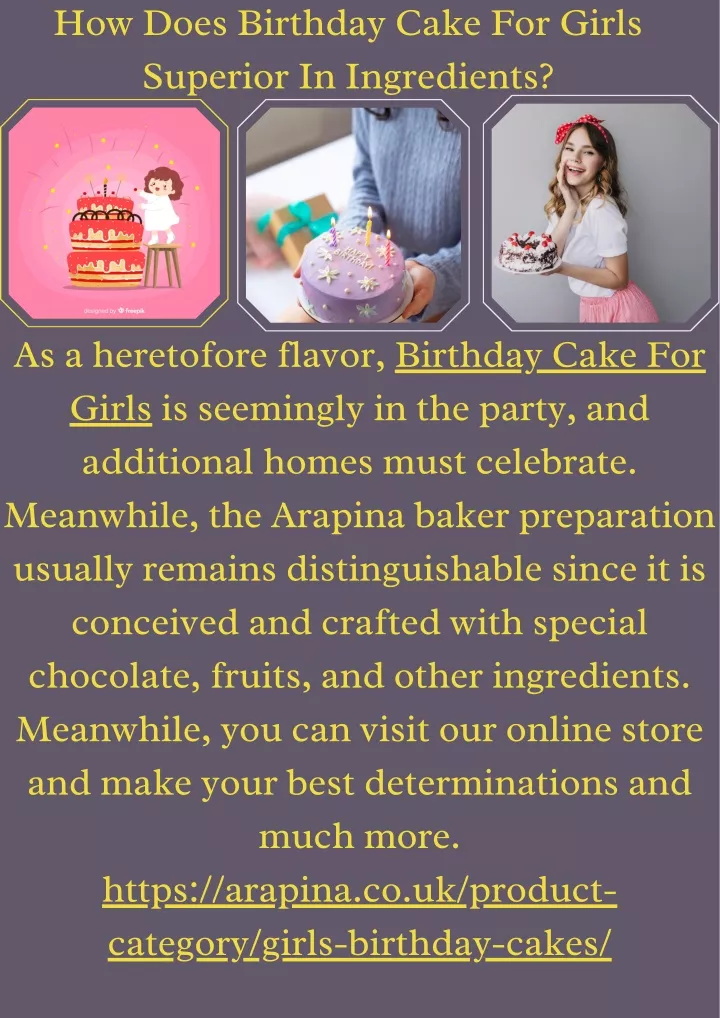 how does birthday cake for girls superior