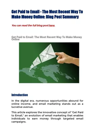 Get-Paid-to-Email-The-Most-Recent-Way-To-Make-Money-Online-Blog-Post-Summary