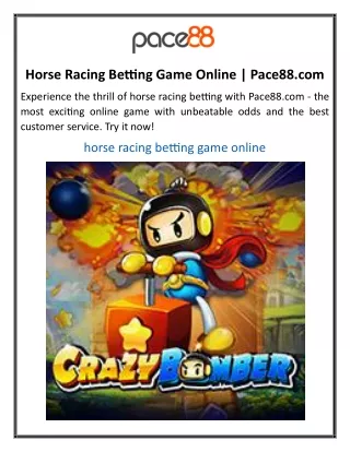horse racing betting game online pace88 com