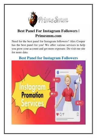 best panel for instagram followers primesmm com