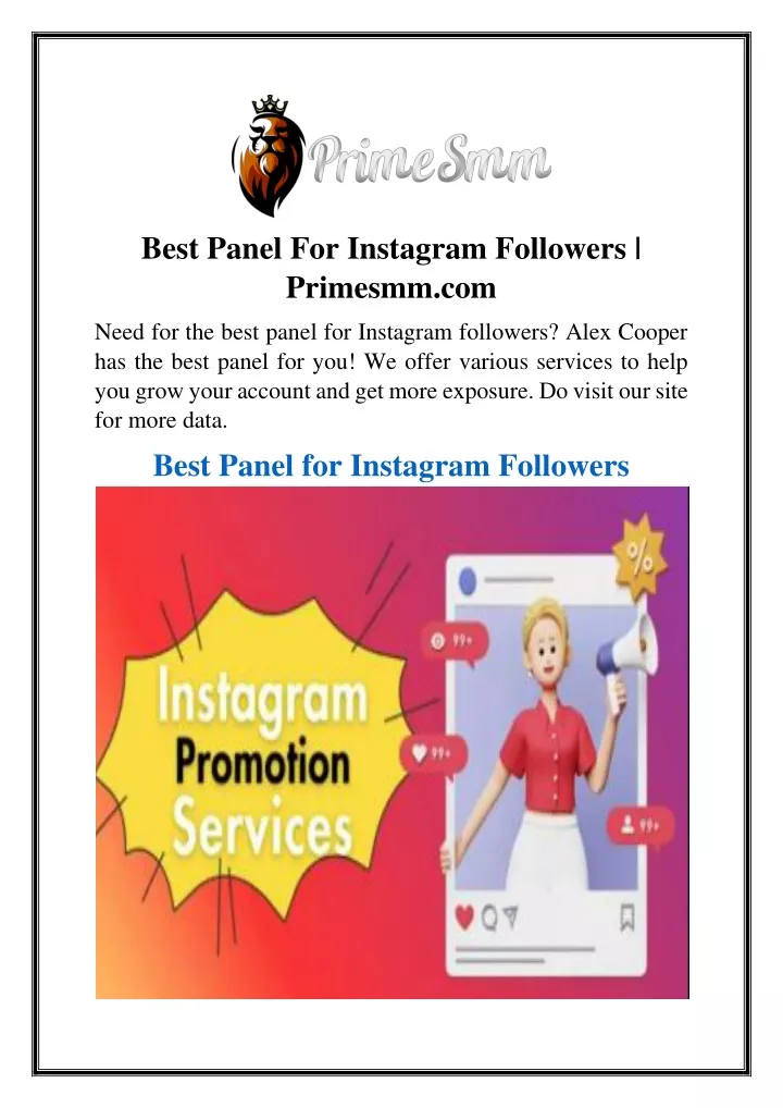 best panel for instagram followers primesmm com