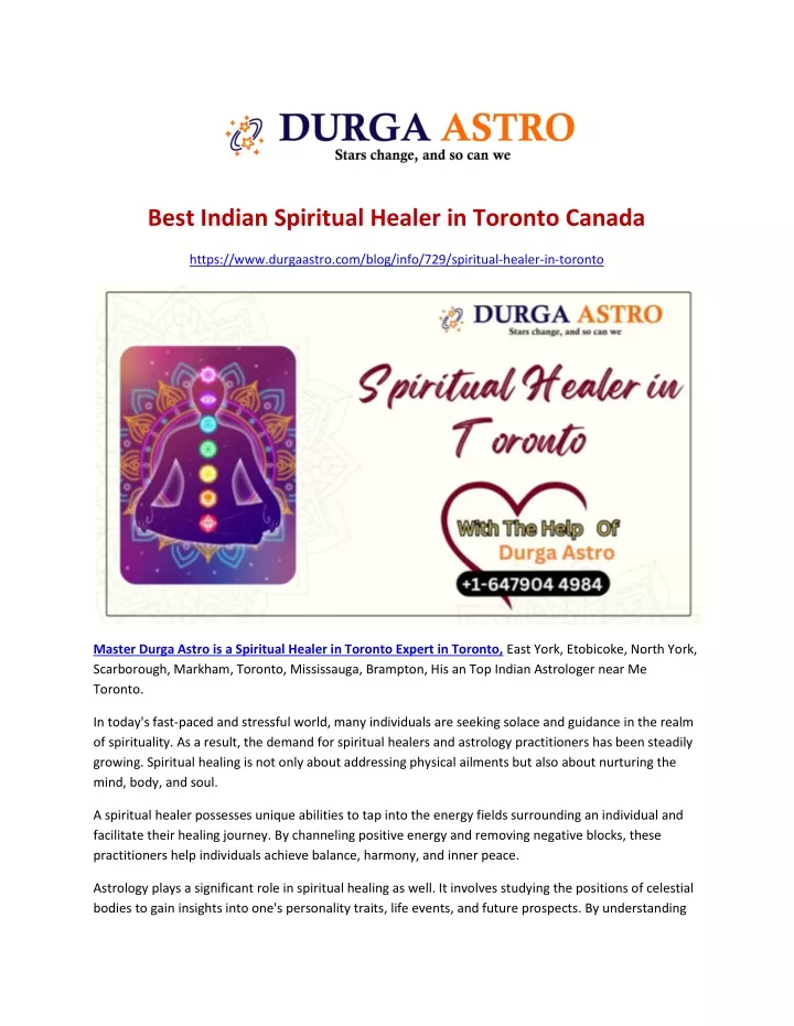 best indian spiritual healer in toronto canada