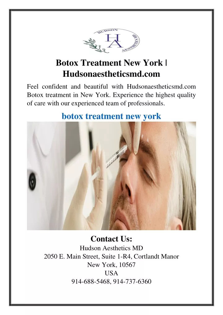 botox treatment new york hudsonaestheticsmd com