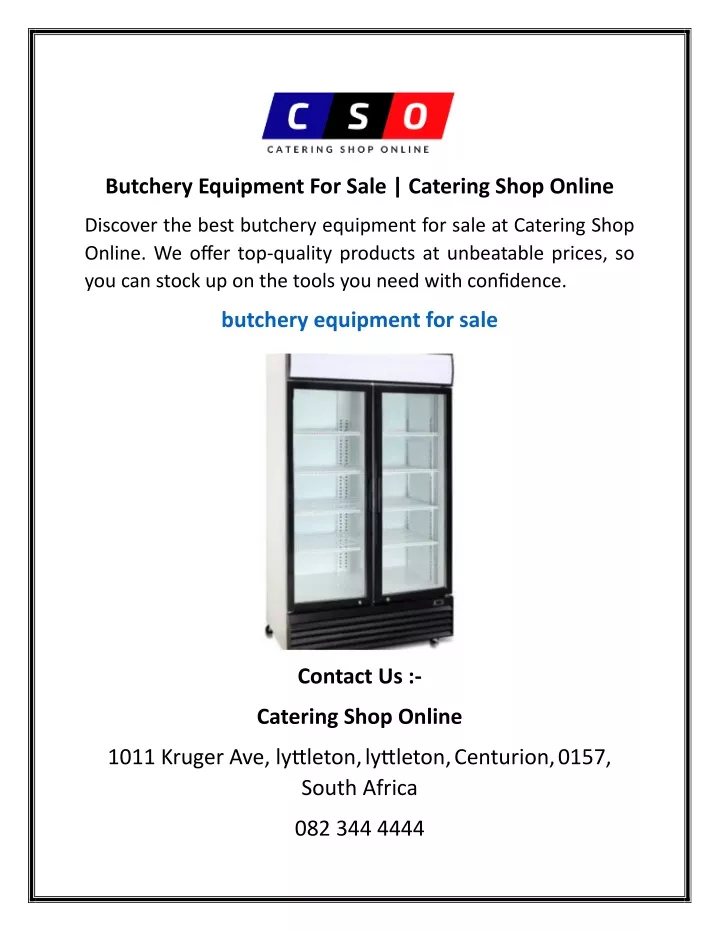 butchery equipment for sale catering shop online