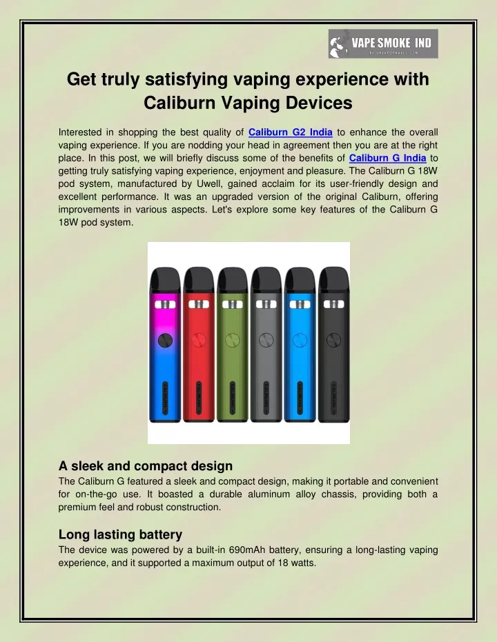 get truly satisfying vaping experience with
