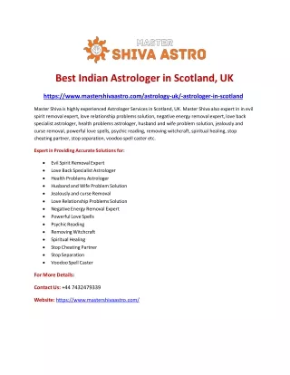 Best Indian Astrologer in Scotland, UK