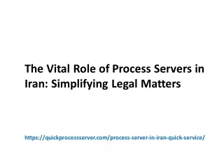 Process Server In Iran