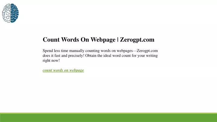 count words on webpage zerogpt com spend less