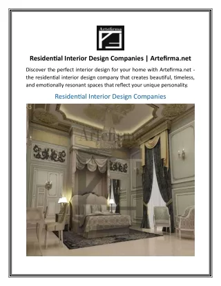 Residential Interior Design Companies  Artefirma net