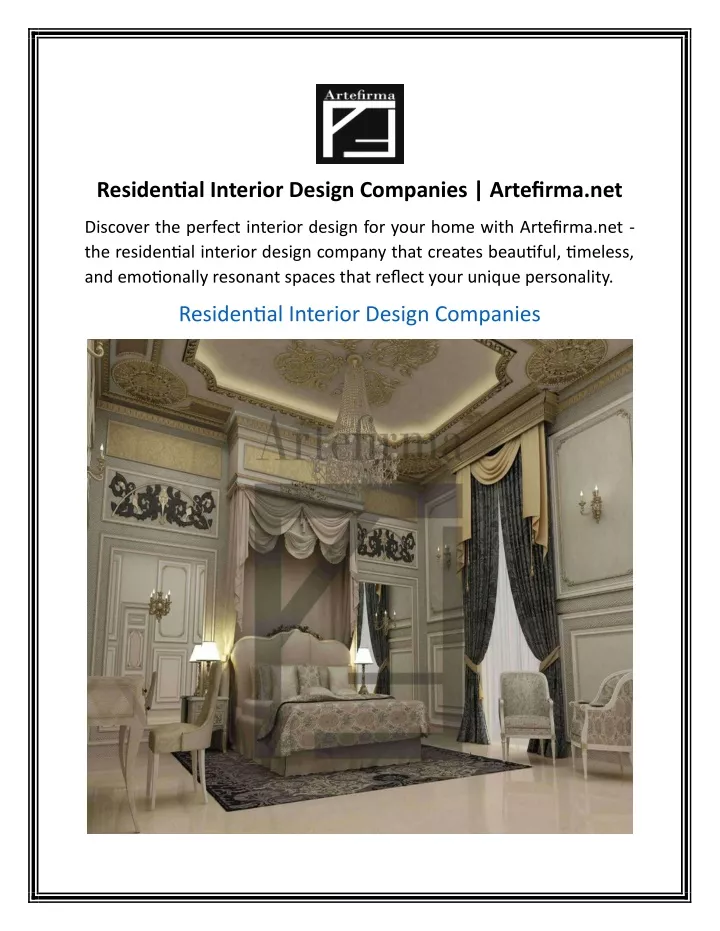 residential interior design companies artefirma