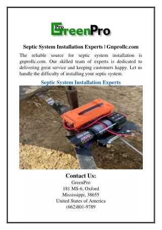 septic system installation experts gnprollc com
