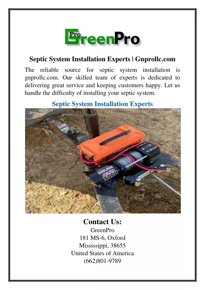 septic system installation experts gnprollc com