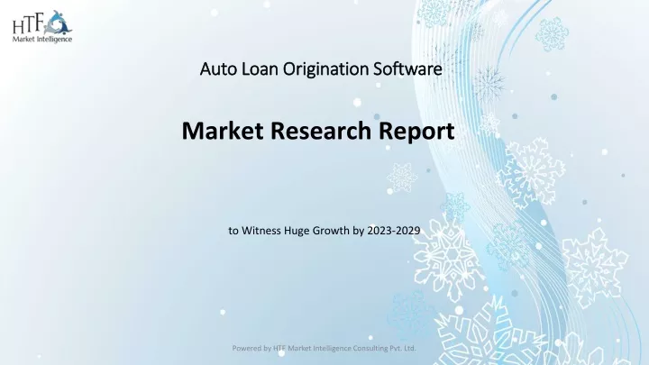 auto loan origination software market research report