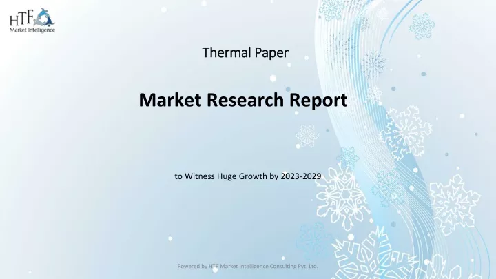 thermal paper market research report