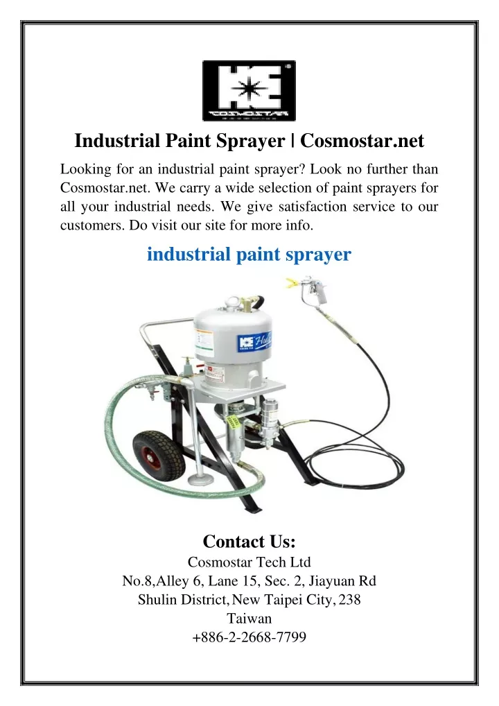 industrial paint sprayer cosmostar net