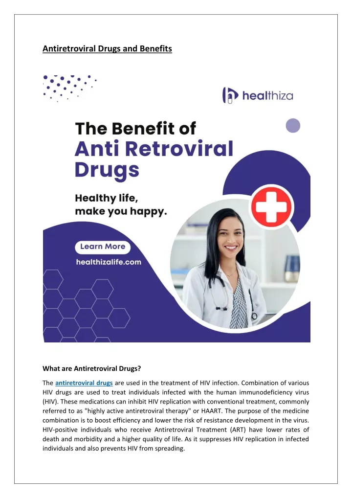 antiretroviral drugs and benefits