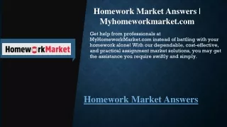 homework market answers myhomeworkmarket com