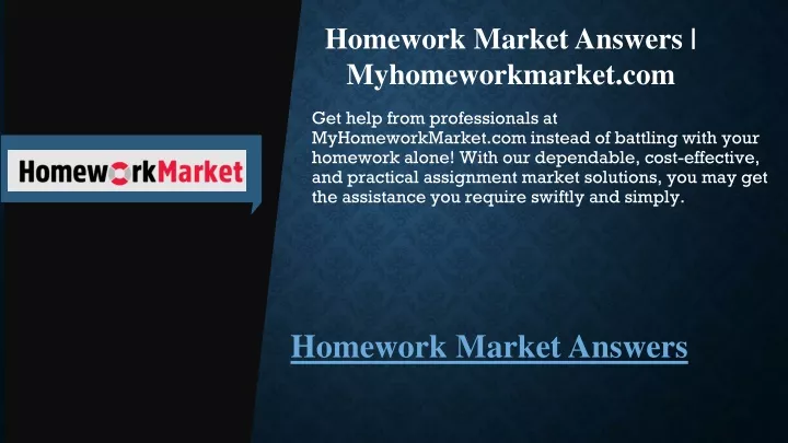 homework market.com