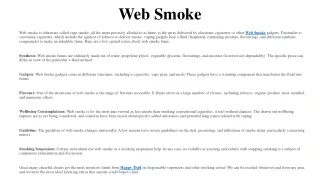 Web Smoke
