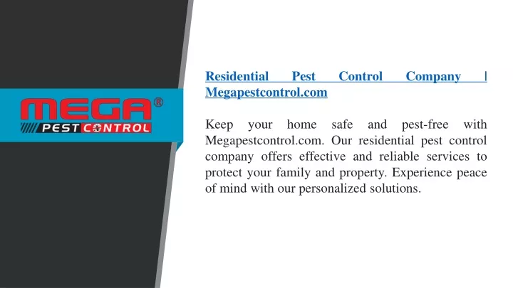 residential pest control company megapestcontrol