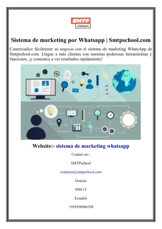 Sistema de marketing por Whatsapp  Smtpschool.com