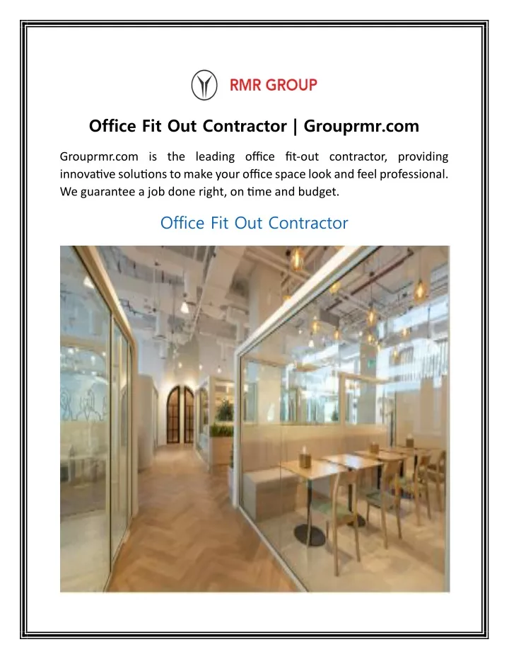 office fit out contractor grouprmr com