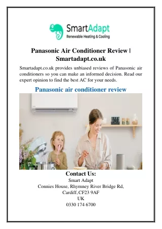 Panasonic Air Conditioner Review | Smartadapt.co.uk