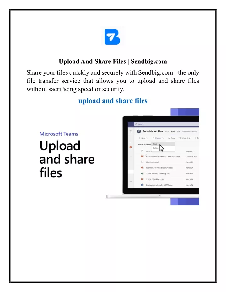 upload and share files sendbig com