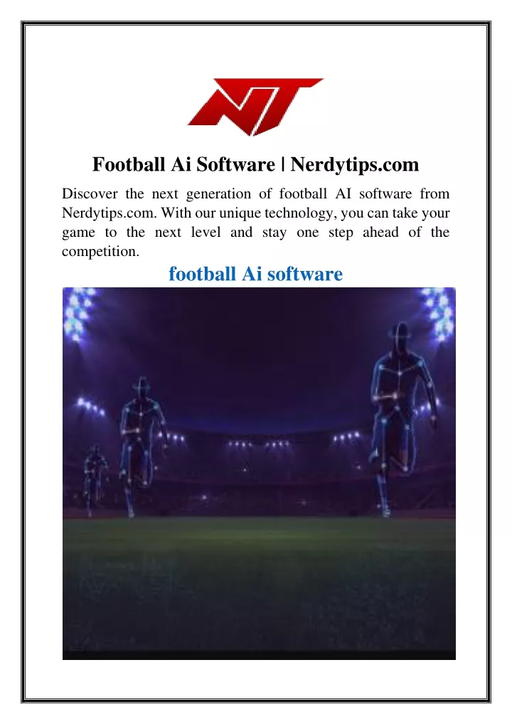football ai software nerdytips com