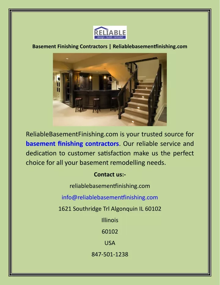 basement finishing contractors