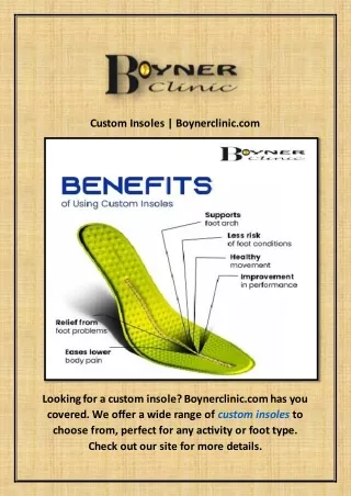 custom insoles boynerclinic com