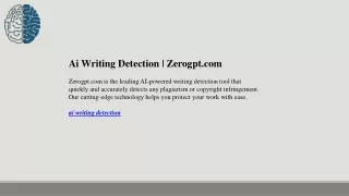 ai writing detection zerogpt com zerogpt