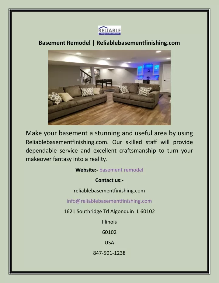 basement remodel reliablebasementfinishing com