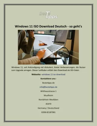 Windows 11 ISO Download Deutsch  so geht's