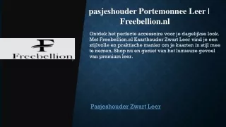 pasjeshouder Portemonnee Leer Freebellion.nl