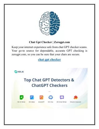 Chat Gpt Checker  Zerogpt.com
