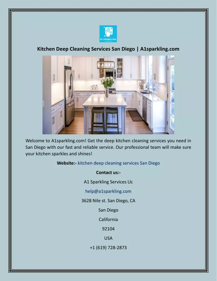 kitchen deep cleaning services san diego