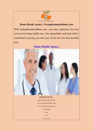 Home Health Agency  Orangehomehealthinc.com