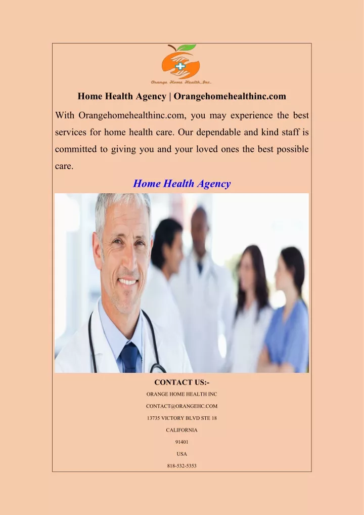 home health agency orangehomehealthinc com