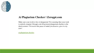 Ai Plagiarism Checker  Zerogpt.com