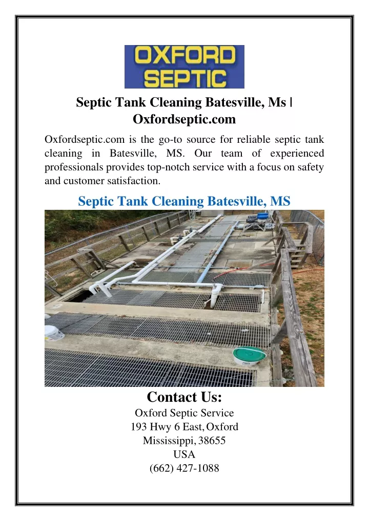 septic tank cleaning batesville ms oxfordseptic
