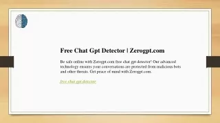 free chat gpt detector zerogpt com be safe online