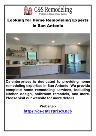 Looking for Home Remodeling Experts in San Antonio